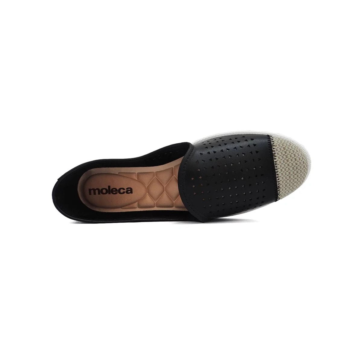 Sapatilha Moleca Espadrille 5748.119 Preto/Cru Sapatilha Moleca Espadrille 5748.119 Preto/Cru