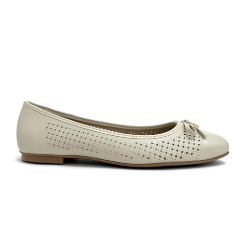 Detalhe - Sapatilha Moleca Feminina 5829.111 Branco Off