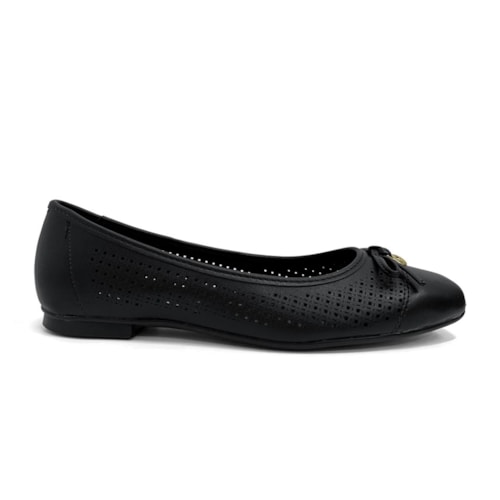 Detalhe - Sapatilha Moleca Feminina 5829.111 Preto