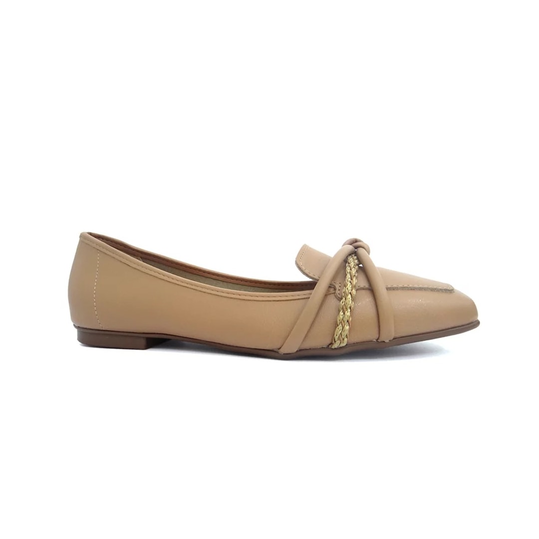 Sapatilha Moleca Mocassim 5737.212 Tan/Multi Tan