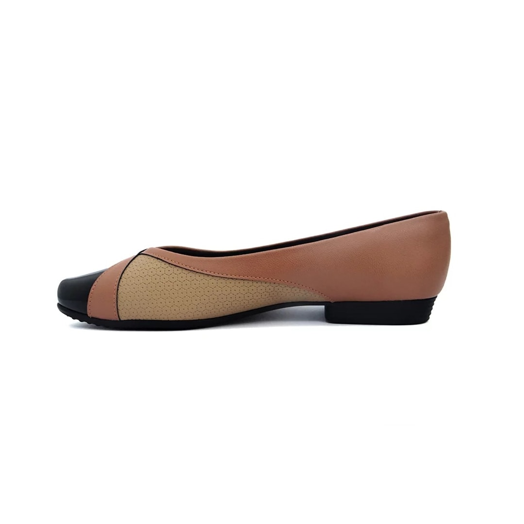 Sapatilha Piccadilly 250205 Terracota/Nude/Preto Sapatilha Piccadilly 250205 Terracota/Nude/Preto