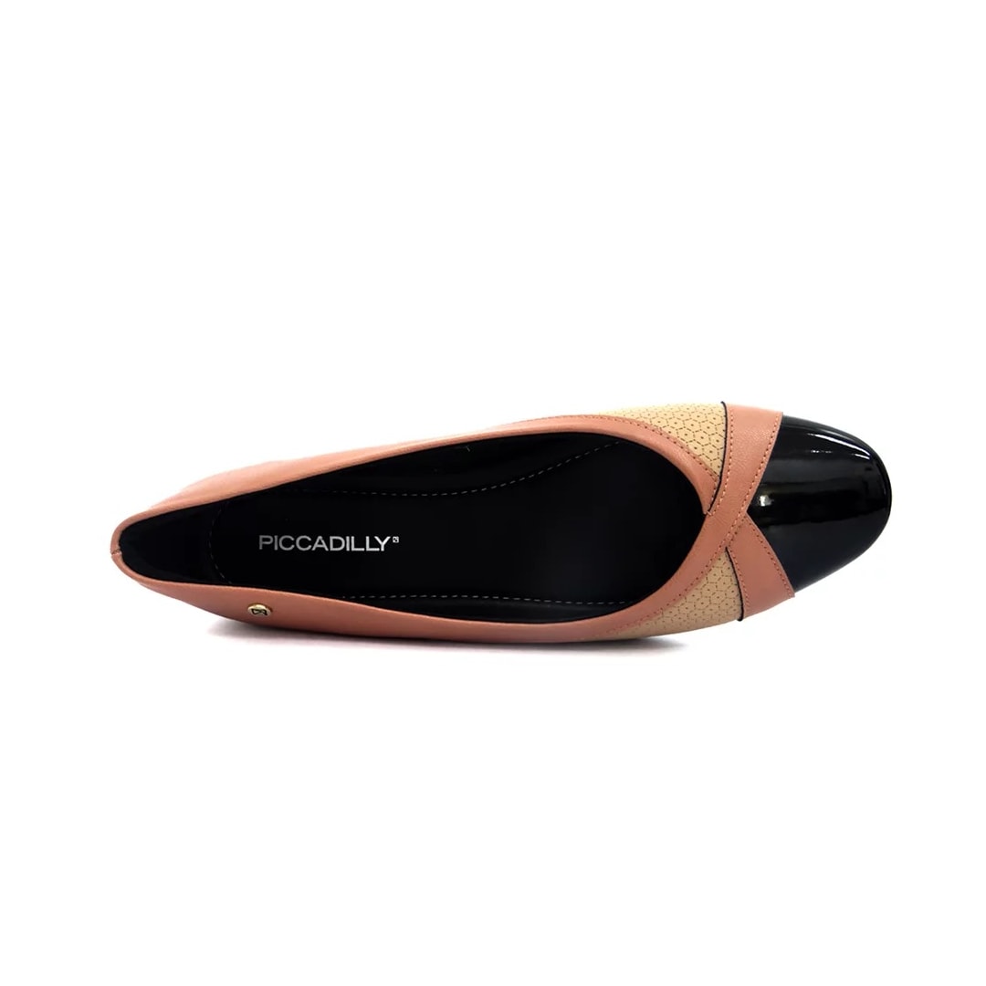Sapatilha Piccadilly 250205 Terracota/Nude/Preto