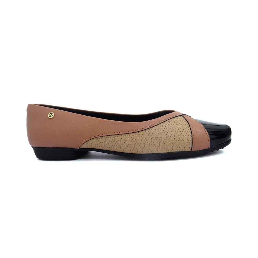 Sapatilha Piccadilly 250205 Terracota/Nude/Preto