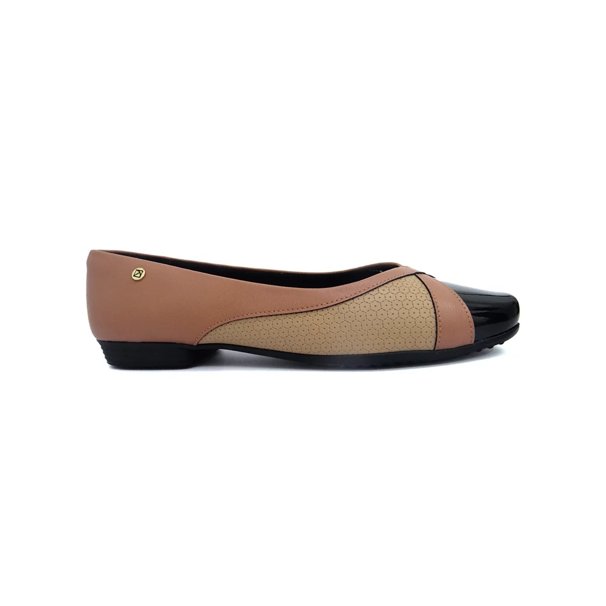 Sapatilha Piccadilly 250205 Terracota/Nude/Preto