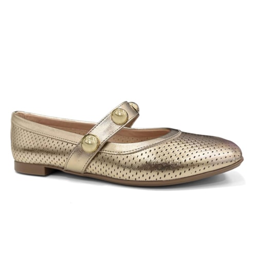 Sapatilha Piccadilly Boneca Com Brilho Vanessa 270005 Ouro