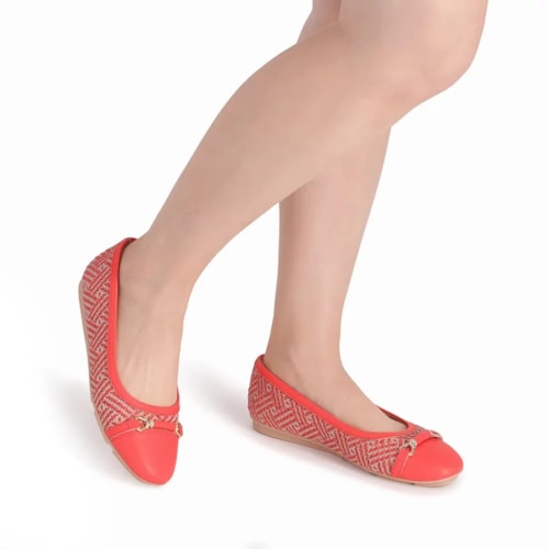 Detalhe - Sapatilha Piccadilly Conforto 122012 Goiaba