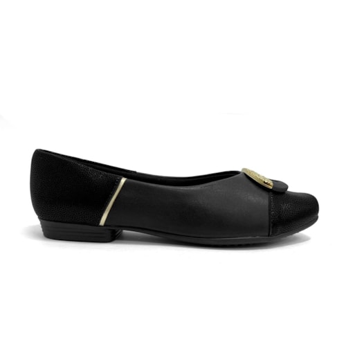 Detalhe - Sapatilha Piccadilly Conforto 250277 Preto