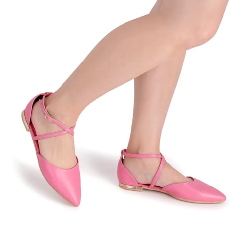 Detalhe - Sapatilha Piccadilly Conforto 274090 Rosa Chiclete