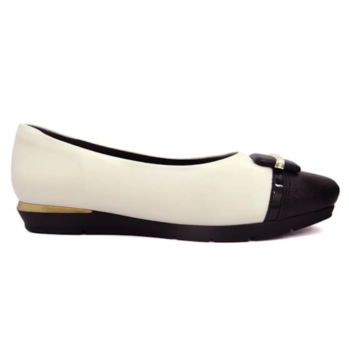 Sapatilha Piccadilly Joanete 147196 Off White/Preto