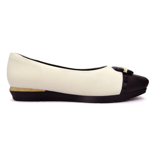 Detalhe - Sapatilha Piccadilly Joanete 147196 Off White/Preto