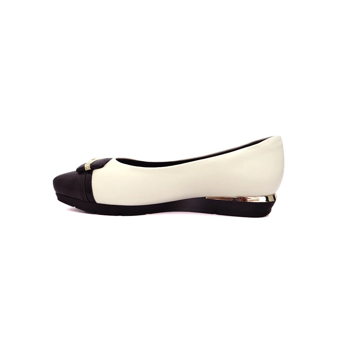 Sapatilha Piccadilly Joanete 147196 Off White/Preto Sapatilha Piccadilly Joanete 147196 Off White/Preto