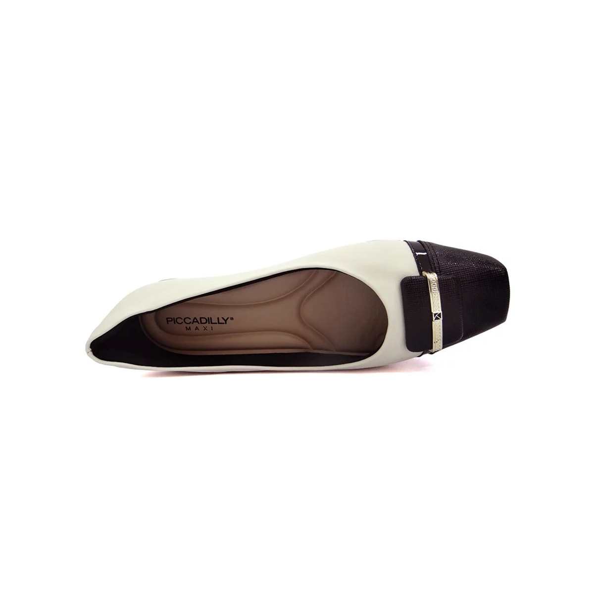 Sapatilha Piccadilly Joanete 147196 Off White/Preto Sapatilha Piccadilly Joanete 147196 Off White/Preto