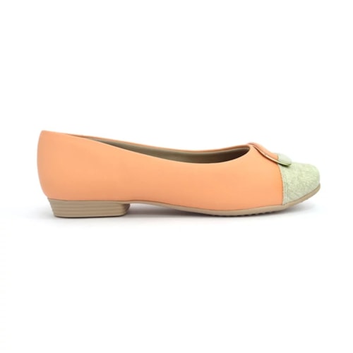 Detalhe - Sapatilha Piccadilly Joanete Conforto 250201 Salmao