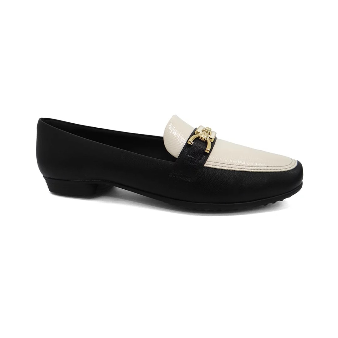 Sapatilha Piccadilly Mocassim 250230 Preto/Off White Sapatilha Piccadilly Mocassim 250230 Preto/Off White