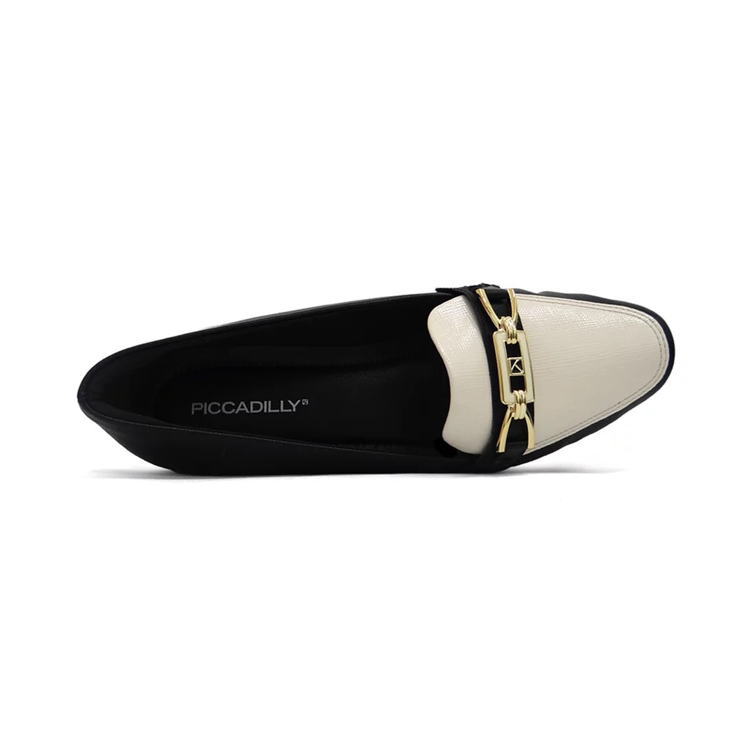 Sapatilha Piccadilly Mocassim 250230 Preto/Off White Sapatilha Piccadilly Mocassim 250230 Preto/Off White
