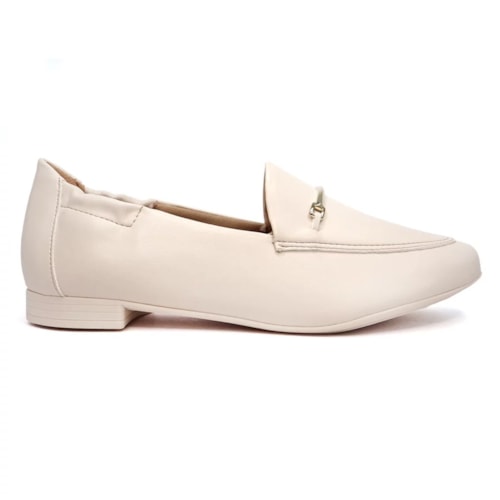 Detalhe - Sapatilha Piccadilly Mocassim Conforto 104021 Off White