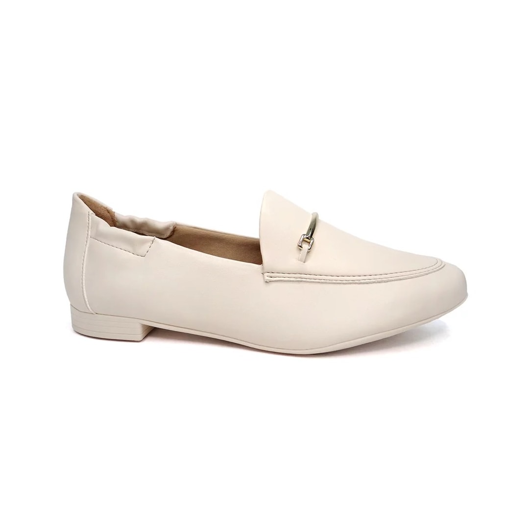 Sapatilha Piccadilly Mocassim Conforto 104021 Off White