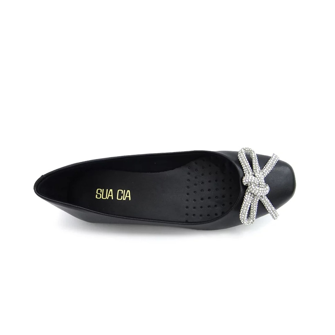 Sapatilha Sua Cia Bico Quadrado 8304 Preto