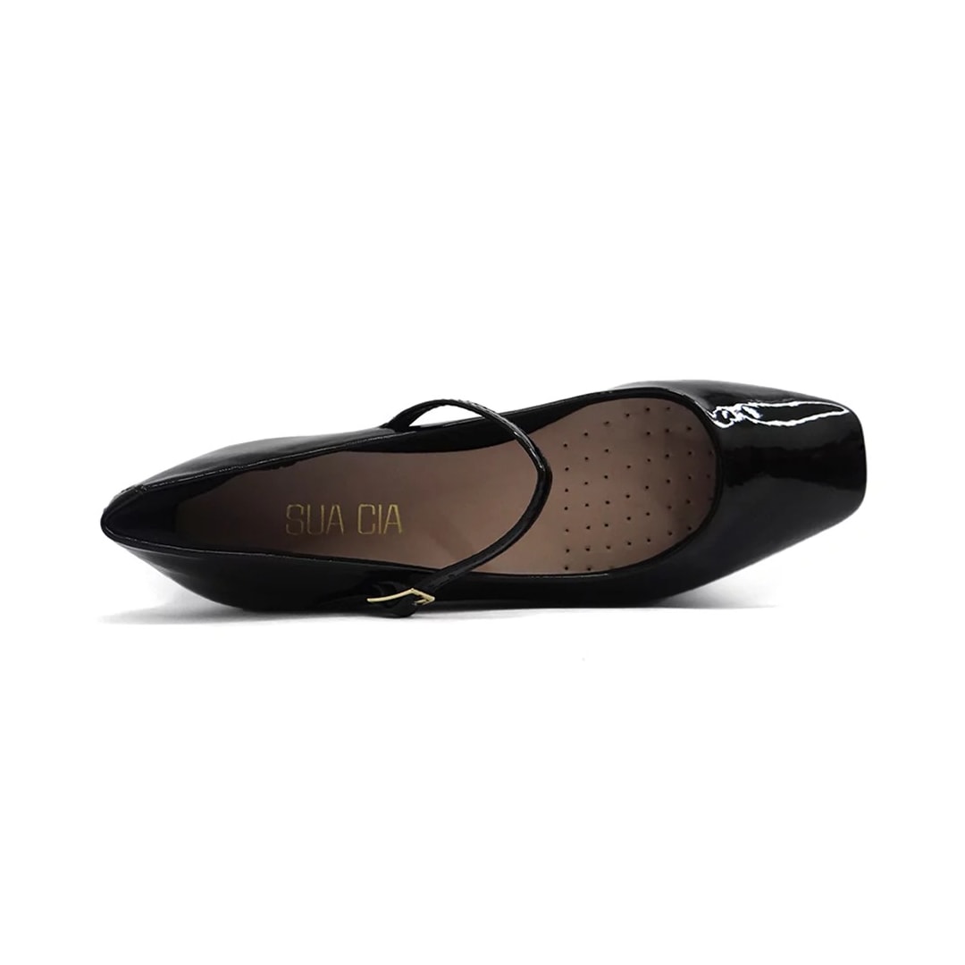 Sapatilha Sua Cia Boneca 8222.14996 Preto Verniz