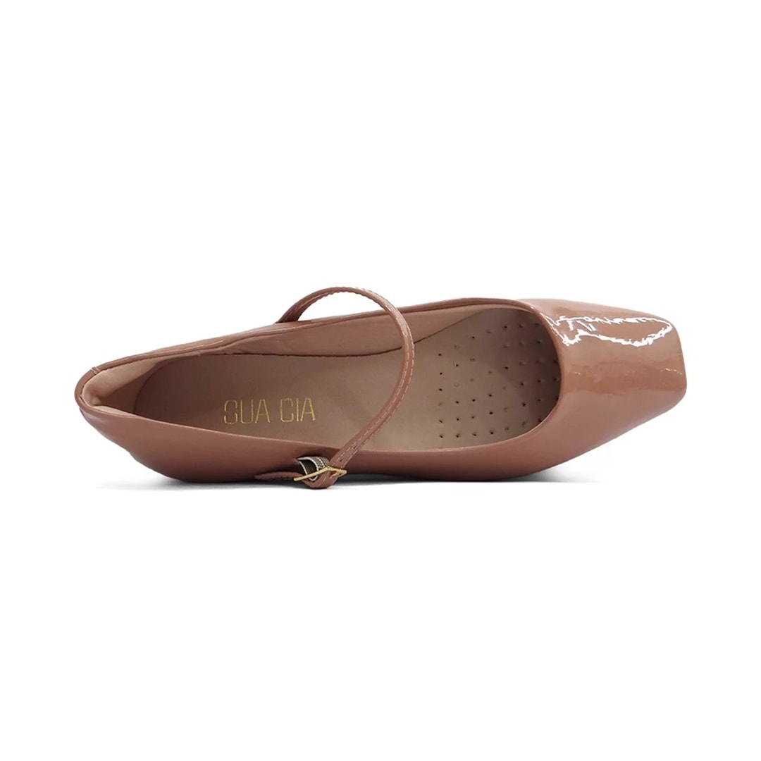 Sapatilha Sua Cia Boneca 8222.14996 Tan/Verniz