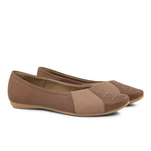 Detalhe - Sapatilha Usaflex Conforto Ad0710 Camel