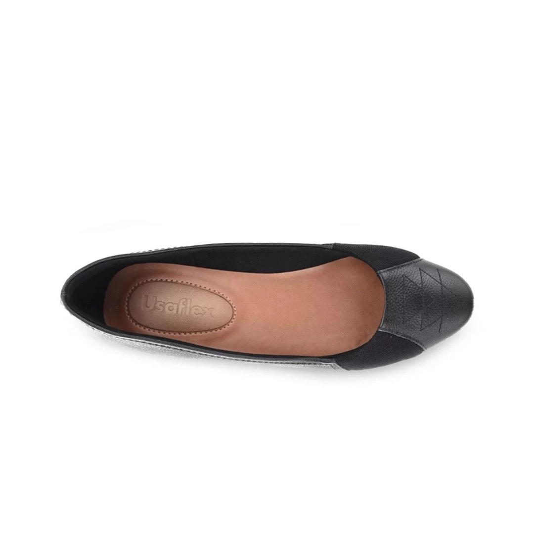 Sapatilha Usaflex Conforto Ad0710 Preto