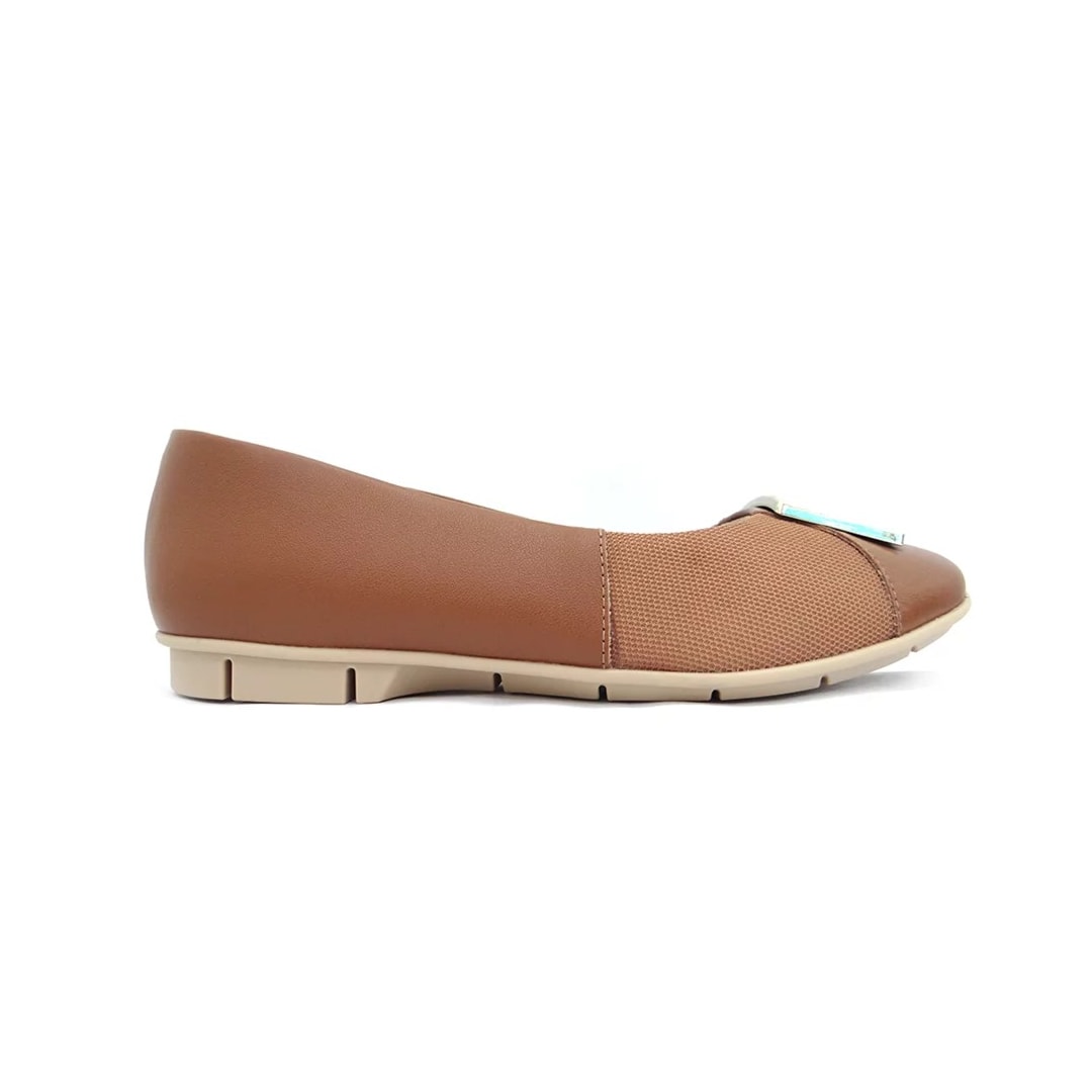 Sapatilha Usaflex Couro Conforto Ae2703 Canela