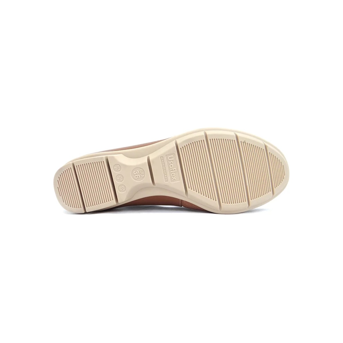Sapatilha Usaflex Couro Conforto Ae2703 Canela Sapatilha Usaflex Couro Conforto Ae2703 Canela