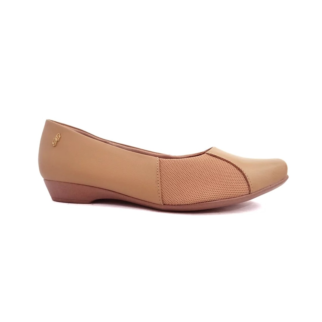 Sapatilha Usaflex Couro Joanetes Ai1402 Amendoa