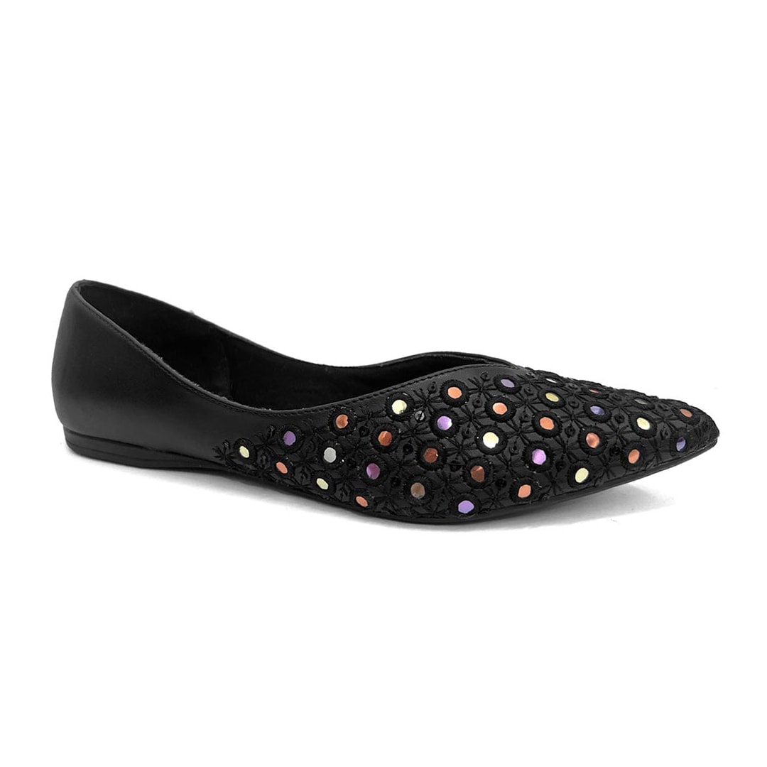 Sapatilha Valentina Bico Fino 001 Preto