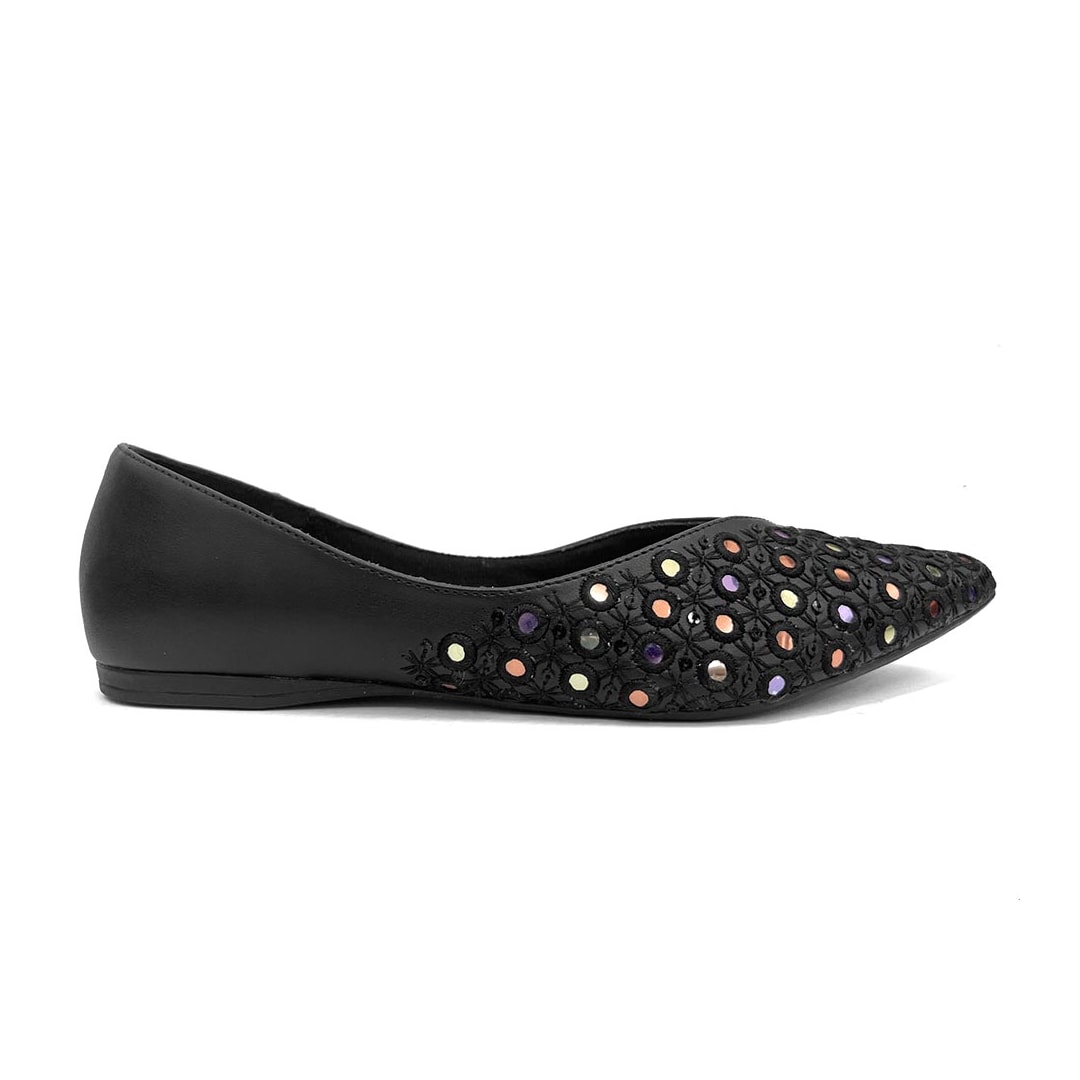 Sapatilha Valentina Bico Fino 001 Preto