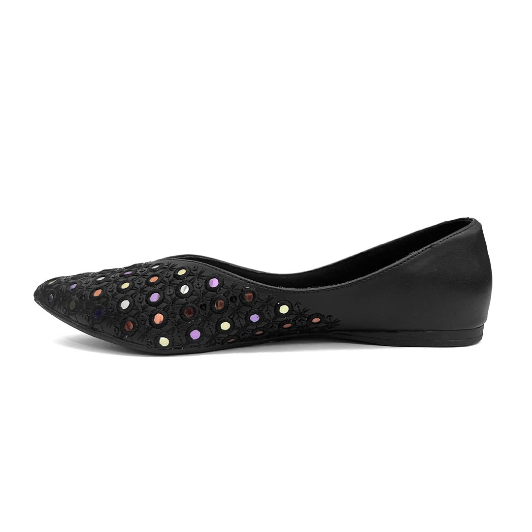 Sapatilha Valentina Bico Fino 001 Preto