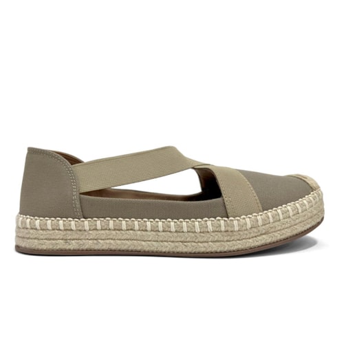 Detalhe - Sapatilha Valentina Espadrille 392247 Kaki