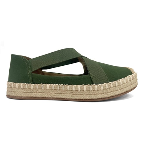 Detalhe - Sapatilha Valentina Espadrille 392247 Militar