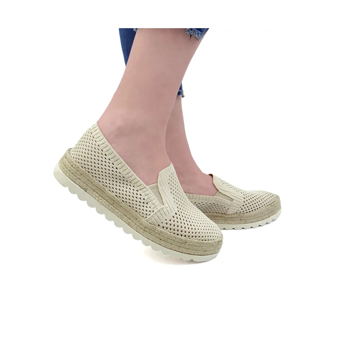 Sapatilha Valentina Espadrille 396169 Cream