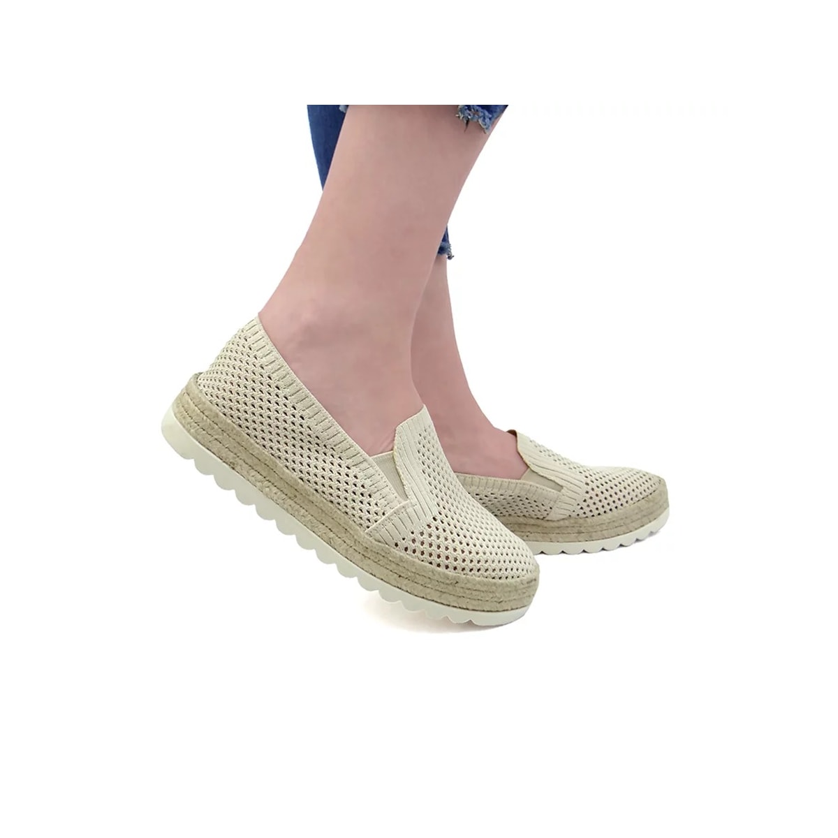Sapatilha Valentina Espadrille 396169 Cream Sapatilha Valentina Espadrille 396169 Cream