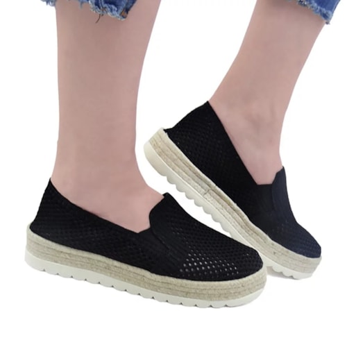 Sapatilha Valentina Espadrille 396169 Preto