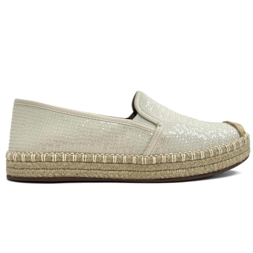 Sapatilha Valentina Espadrille Bordada 392387 Off White