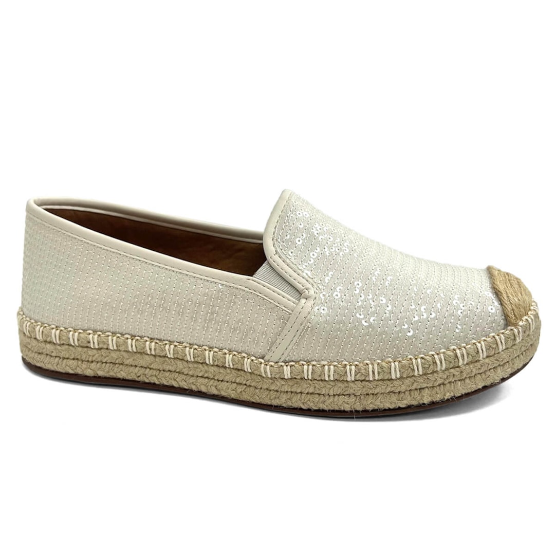 Sapatilha Valentina Espadrille Bordada 392387 Off White