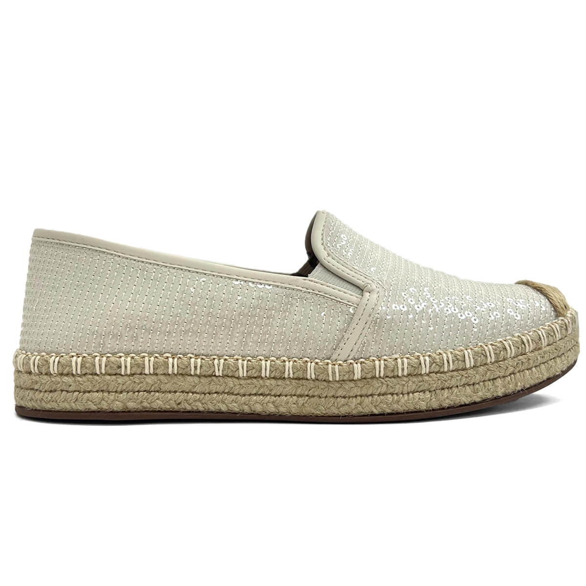 Sapatilha Valentina Espadrille Bordada 392387 Off White Sapatilha Valentina Espadrille Bordada 392387 Off White