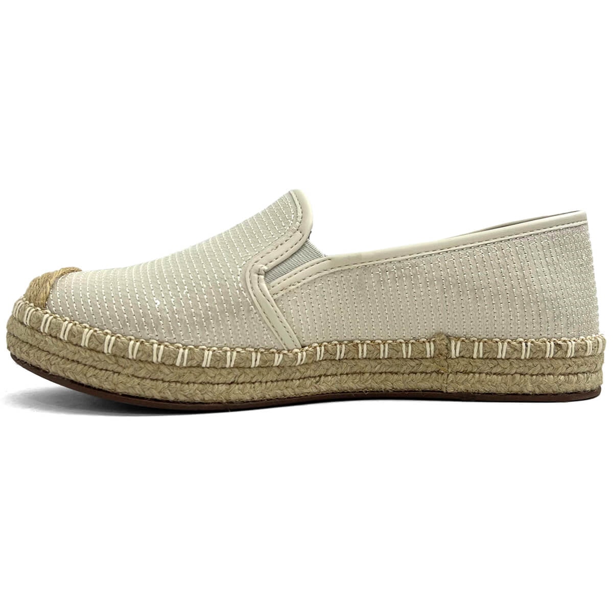 Sapatilha Valentina Espadrille Bordada 392387 Off White Sapatilha Valentina Espadrille Bordada 392387 Off White