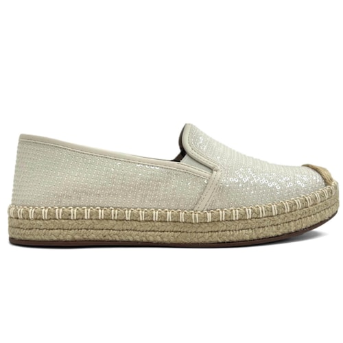 Detalhe - Sapatilha Valentina Espadrille Bordada 392387 Off White
