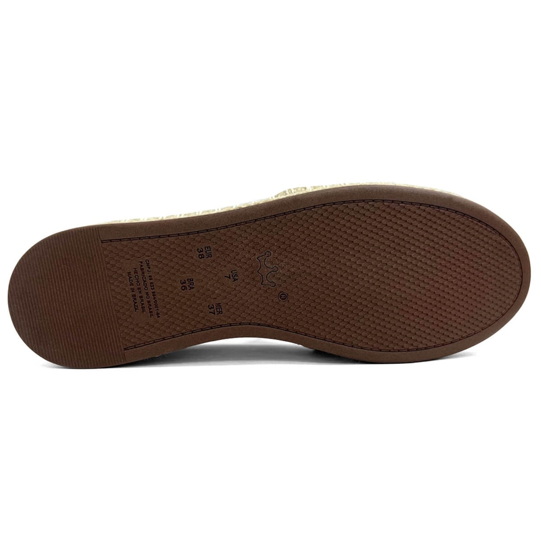 Sapatilha Valentina Espadrille Bordada 392387 Off White Sapatilha Valentina Espadrille Bordada 392387 Off White