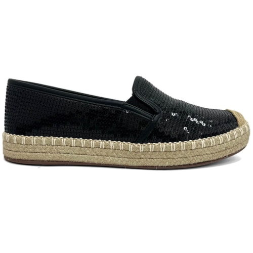 Sapatilha Valentina Espadrille Bordada 392387 Preto