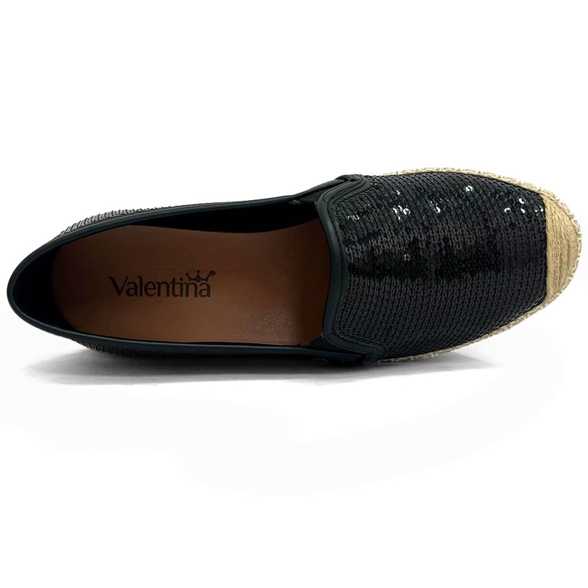 Sapatilha Valentina Espadrille Bordada 392387 Preto Sapatilha Valentina Espadrille Bordada 392387 Preto