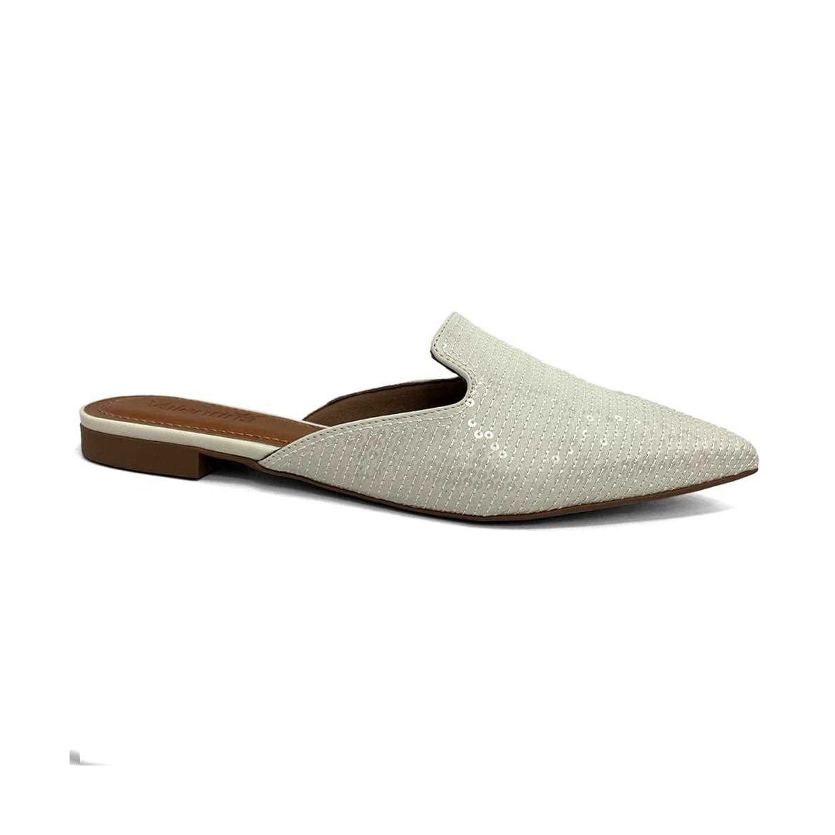 Sapatilha Valentina Mule Bico Fino 373061 Off White