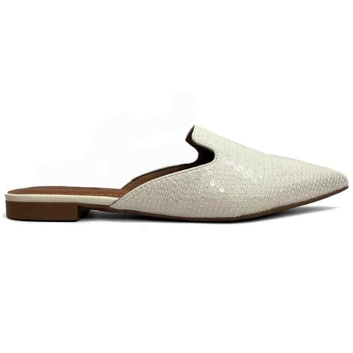 Detalhe - Sapatilha Valentina Mule Bico Fino 373061 Off White