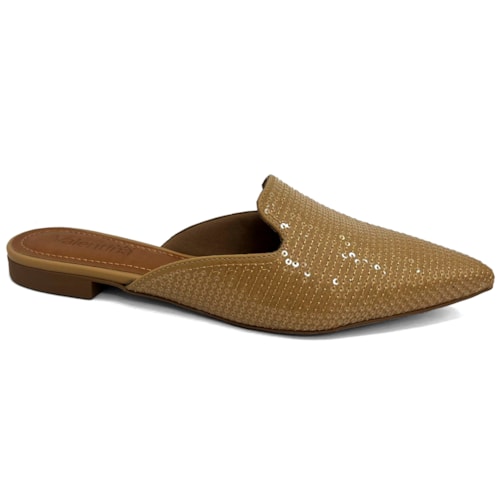 Sapatilha Valentina Mule Bico Fino 373061 Pecan