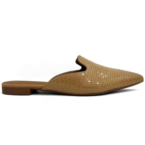 Detalhe - Sapatilha Valentina Mule Bico Fino 373061 Pecan