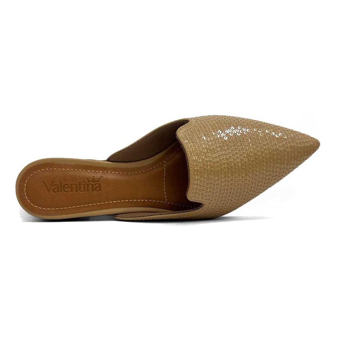 Sapatilha Valentina Mule Bico Fino 373061 Pecan Sapatilha Valentina Mule Bico Fino 373061 Pecan